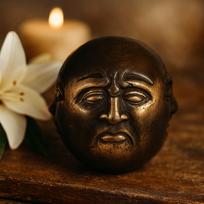 Four Face Buddha Brass Statue Feng Shui 4.5cm