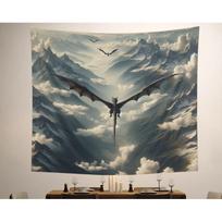 dragon tapestry 75x100 juoda