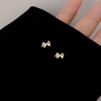 Mini Version Bow Earrings 1 pair gray