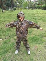 Children's Wool-Silk Jungle Camouflage Ghillie Suit for Bird Watching and Photography One Size beige