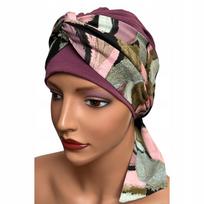 Moterų pavasarinis turbanas Lena Vrzos-389 Švelni skara, taip pat po chemoterapijos black