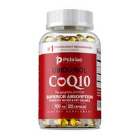 Pslalae CoQ10 100 mg Coenzyme Q10 Vegetarian Capsules Energy Supplement Heart Health Protective Antioxidant, 120 Capsules 120