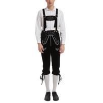 Men's Bavarian Oktoberfest Brace Suede Material Embroidered Lace For Halloween S juoda
