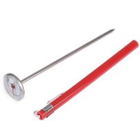 Nerūdijančio plieno dirvožemio termometras 127 mm kotelis, ekranas, 0-100 laipsnių Celsijaus diapazonas red