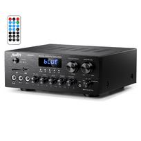 Moukey MAMP1 Galios stiprintuvas 220W Bluetooth 5.0 Dvišalis stereo imtuvas Mikrofonų maišytuvas LCD USB SD FM radijas Namų kino teatras