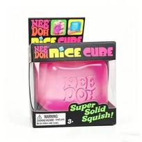 Needoh Nice Cube Squishy Sensory Toy Stress Ball Maltose Ice Anti-Stress Pressure Relief Stress Relief Souvenir For Kids rožinė
