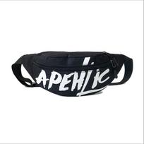 Madingi vyriški, moteriški liemens krepšiai „Fanny Pack“ bėgimo diržas, pinigų maišelis, šventinis sportas juoda