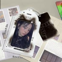Binder Photocards Holder Mobile Phone Shape Acrylic Photo Frame supplies Poca Holder Idol Picture Protector Stationery Supplies gray