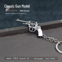 Mini Metal Keychain: PUBG R1895 Revolver Toy Pendant black