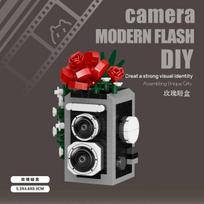 Funny Retro camera Building Kit Construction Miniature Building Blocks Collection Collectible Present Idea Collection Ideal for Adults Plus Teen Boy NO BOX black