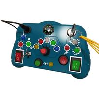 Children's Sensory Busy Board Activities Early Education Toys Buttons Switches Socket Led Lights Toys for Baby Birthday Kid Gift žalia
