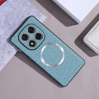 For Xiaomi POCO X7 Case Luxury PU Magnetic Wireless Charging Protective Back Cover Case For Xiaomi POCO X7 5G X 7 Phone Shell For POCO X7 5G žalsvai mėlyna