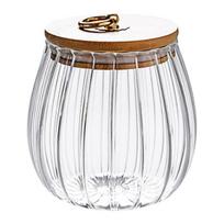 Yousheng 700ml Glass Storage Jar with Spoon Large Capacity Wide Mouth BPA Free Versatile Use Coffee Sugar Container Food Storage Organizer C