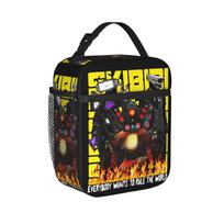 Skibidi Toilet Tiviman Insulated Lunch Bags Thermal Bag Reusable,Lunch Container  High Capacity Tote Lunch Box Bento Pouch One Size black