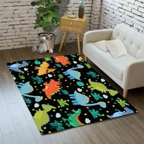Cartoon dinosaur carpet children's room bedside soft non-slip floor mat game crawling floor mat home decoration carpet door mat 40cm x 60cm gray