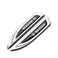 Car Styling Side Door Body Fender Stickers Knife Badges Decoration For Skoda Yeti Fabia Octavia 3 2 a5 Kodiaq Karoq Rapid xkbf53 gray
