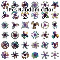 Rainbow High-Speed Metal Fidget Spinner Colorful Finger Hand Spinner for Stress And Anxiety Relief Fun Toy for Adults gray