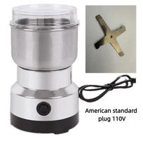 High Power Electric Coffee Grinder Kitchen Cereal Nuts Beans Spices Grains Grinder Machine Multifunctional Home Coffee Grinder A2 white