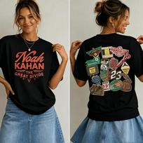 Noah Kahan The Great Divide Tour 2026 Concert Tshirt  summer Men's Women's Popular Comfortable and casual M brown