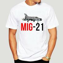 Distressed Mig 21 Jet Air Plane Tees Shirt Man 3d Print Short Sleeve Cotton Tops 2632x 4XL white
