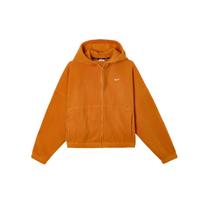 Nike Therma-Fit One Solid Color Hooded Casual Zip Fleece Jacket Women Jackets Campfire-Orange FB5639-893 M orange