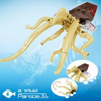 Ocean World Series Mini Model Building Blocks Aquarium Sea Turtle Shark Blue Whale Assembly Bricks Toys Children Holiday Gifts beige