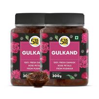 5:15PM Gulkand Rose Petal Jam 300g X Pack of 2 | Sun Cooked Natural Organic Sweet Spread black