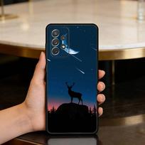 D-Deer-ER Phone Case For Samsung Galaxy A73,A72,A71,A70,A53,A52,A51,Soft Silicone Black Cover Samsung a32 5g blue