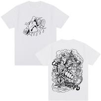 Anime Jojo Bizarre Adventure Weather Report Tshirts 2026 Summer Unisexs Womens Fashion Pure Cotton Street Y2K Oversized Tshirt S white