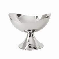 High Quality 2 Sizes Metal Fruit Tray Modern Smooth Pedestal Fruit Plate Silver Durable Serving Tray Home Storage Decor gray