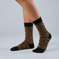 Knitido Essentials Midi pirštuotos kojinės  leopardas