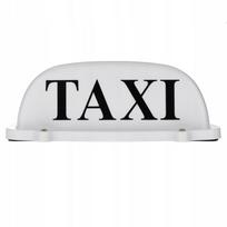 Taxi Lampa Led Biała Kogut Z Napisem Gapa Magnes
