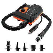 16PSI Electric Inflation Air Pump with 6PCS Nozzles for Inflatable SUP and Boat oranžinė