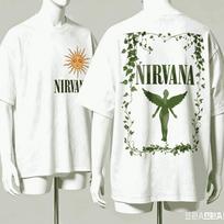 Nirvana For Fan Gift Tshirt Unisex Unisex Harajuku Oversized Unisex Short Sleeve Streetwear High Quality Couples Classic Fashion S white