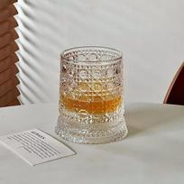 Whisky Glass With Rotating For Gift And Celebration Use PatternA gray