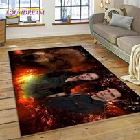 3D Saulėlydžio saga Edwardas Bella Kilimas Svetainės Miegamojo Namų Dekoras, Neslystantis Grindų Kilimėlis Sofos Durų Kilimėlis 40x60cm( 15x23in ) brown