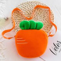 Cartoon Carrot Plush Bag Trendy Fashion Fruit Plush Shoulder Bags Strawberry Doll Bag  Kids carrot