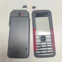 Pilnas korpusas Nokia 5310 XpressMusic Priekinis rėmelis Galinis dangtelis Galinis dangtelis Angliškas klaviatūros keitimas raudona