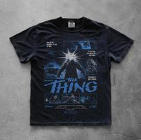 The Thing filmo plakato marškinėliai | Siaubo Sci-Fi marškinėliai L gray
