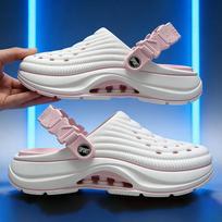 Hole Shoes Women'S Summer Wear Non-Slip Couple Bag Head Slippers Thick-Soled Dual-Purpose Outdoor Sports Beach Sandals 36-37 rožinė