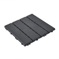 SoBuy Plastikinė Plytelė SDA15-HG Juoda 31×31×2 cm Plastikinis Su Drenažo Sistema