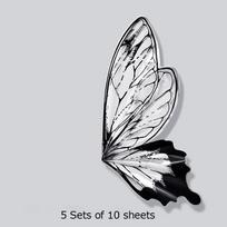Modeliuojamas gėlių vyniojamasis popierius „Netflix Butterfly Wings“ puokščių vyniojamasis popierius 5set