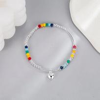 Dopamine Color Beaded Love Bracelet 2025 New Exquisite Summer Bracelet Jewelry white