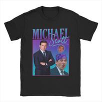The Office Michael Scott Homage vyriški TV šou vintažiniai medvilniniai marškinėliai Unisex T-shirt S blue