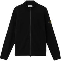 Stone Island Stand Collar Zip Long Sleeve Loose Knit Sweater Men sweater Black K1S1551000-44S00B4-V0029 L black