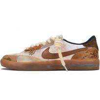 Nike Heritage Slip Resistant Abrasion Resistant Low top Skateboard Shoes Unisex Beige Brown CD5010-102(TeamF-) 40 beige