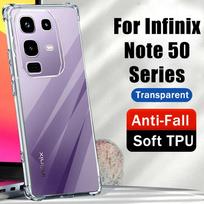 Transparent Shockproof Cover For Infinix Note 50 Pro Plus 50S 50X 40 Hot 50i 50 Pro Plus 4G 5G Camera Protect Back Funda Case Infinix Note 50s gray