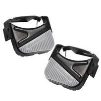 2Pcs Bike Rear Pedals, Steel Folding Bike Pegs Non-slip Bicycles Footrests, Foot Plates Pedals for Folding Mountain Bike 1 gray