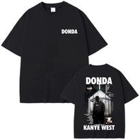 Kanye West  DONDA  Album Cover & Tracklist Double-Sided Print Oversized T-Shirt | Hip-Hop Rap Music Streetwear Fan Merch Tee L įvairiaspalvis
