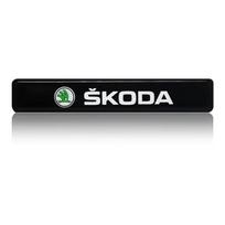 1/2PCS Car Decorative Light LED Front Hood Grille Emblem Badge Decor For Skoda Octavia Fabia RS Kamiq Kodiaq Rapid SCALA Superb gray